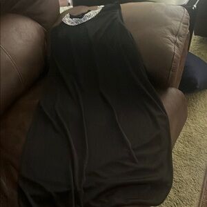 Tiana B Black Halter Sheath Maxi Dress